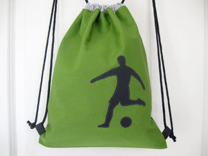 Turnbeutel Fußball, Rucksack, gefüttert